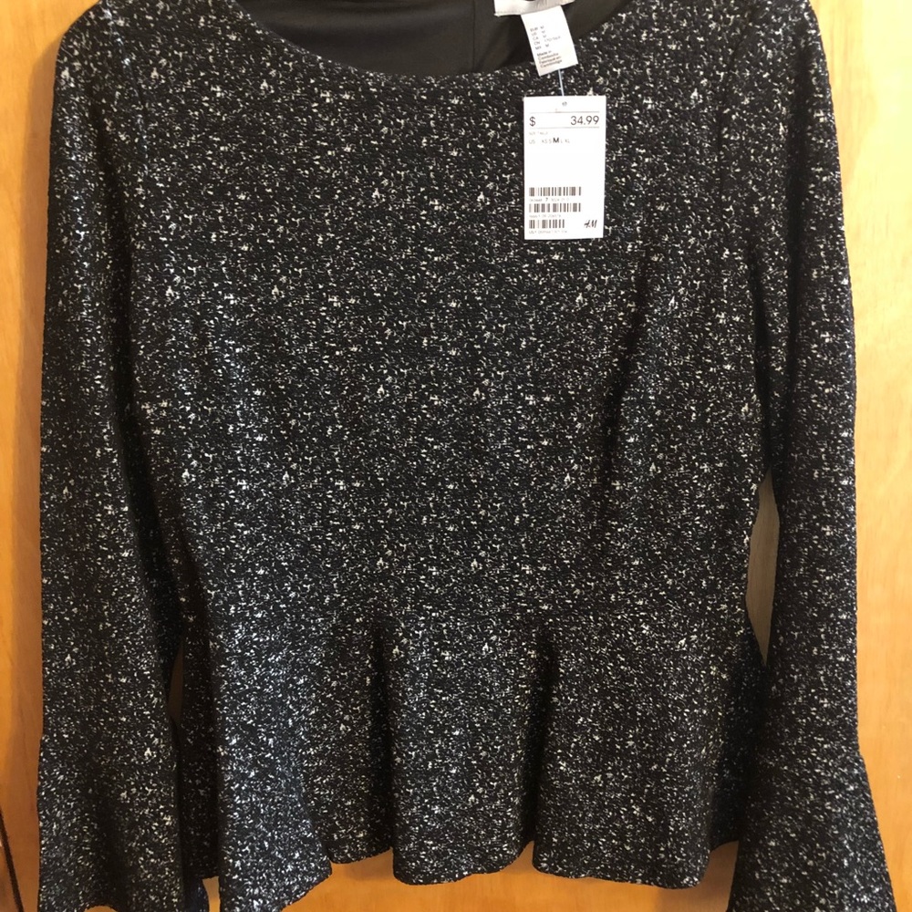 Bell sleeve/ peplum sweater